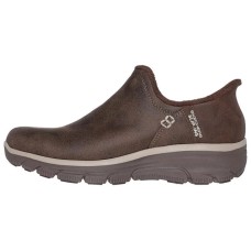 Skechers Slip Ins Anti Slip Wear Resistant Low Top Casual Shoes Women's Brown Коричневый, 35