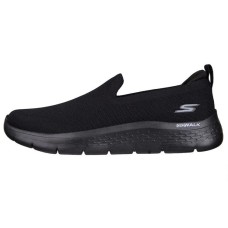 Skechers Go Walk Fle Cushioned Anti-Slip Wear-Resistant Breathable Lightweight Low-Top Casual Shoes Men's Black 41