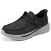 Skechers Slip Ins Anti-Slip Wear-Resistant Low-Top Casual Shoes Men's Black Gray Black Gray, 39.5