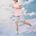Skechers Casual Sportswear Light Pansy Pink Kids' Set (Light Pink Short-Sleeved+Gray Shorts), 170
