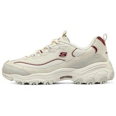 Skechers Dlites 1.0 'Beige Burgundy' Women's Natural/burgundy, 36.5