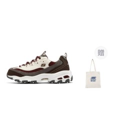 Skechers D'LITES 1.0 Cushioning Anti-Slip And Wear-Resistant Low-Top Chunky Sneakers Women's Burgundy Brown Красно-коричневый, 35