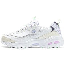 Skechers D'LITES 1.0 Slip Resistant, Abrasion Resistant, Breathable, Lightweight Low Top Casual Shoes Белый, 35.5