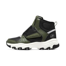 Skechers I-Conik Anti-Kick Cushioning Kids Lifestyle Shoes Black Green Teenagers 28.5