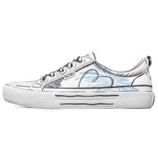Skechers Dr. Seuss X Skechers Bob's B Wilder Low Casual Shoes White/Blue/Black Women's 35