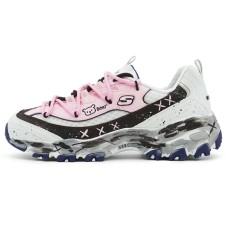 Skechers D'LITE ULTRA Low-Top Chunky Sneakers Women's Black White Pink Белый, 36.5