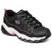 Skechers DLites Shoes 'Black Purple White' Women's 36