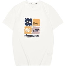 Skechers T Shirt Unisex Marshmallow White Белый, L