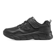 Skechers Dynamic Tread Anti Slip Wear Resistant Kids Lifestyle Shoes Black Teenagers 27.5