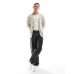 Jack & Jones light weight cardigan in beige Oatmeal Detail:Melan, L - Chest 104cm