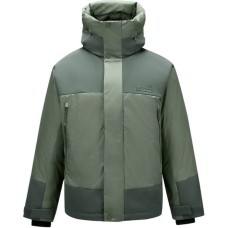 Skechers Mountain And Wild Outdoor Series Down Jacket Men's Linen Gray Linen Heather Gray, L