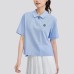 Skechers Polo Shirt Women's Moon White Blue Moon White Blue/02P8, M