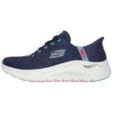 Skechers ARCH FIT 2.0 Anti-Slip Wear-Resistant Low-Top Casual Shoes Women's Turquoise Marine Blue/Turquoise, 37