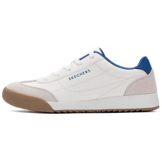 Skechers Street Anti-Slip And Wear-Resistant Breathable Low-Top Casual Running Shoes Men's White White Brown Blue, 44