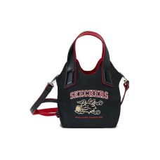 Skechers Fabric Handbag, Shoulder Bag, Crossbody Bag Unisex Carbon Black сажа