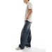 ASOS DESIGN super baggy jeans in mid wash blue Синий, W28 L30