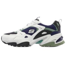 Skechers Stamina V2 Chunky Sneakers Men Low Top White/Black/Marine Blue 42