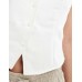 Stradivarius crinkle buttoned vest top in white XS - US 2
