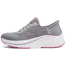 Skechers WOMEN'S GO Series Anti-Slip Wear-Resistant Low-Top Casual Running Shoes Women's Gray Pink Charcoal Gray/Pink, 37