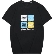 Skechers T Shirt Unisex Carbon Black сажа, L