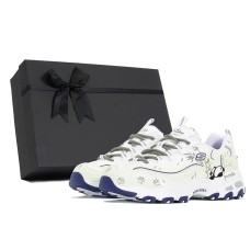 Skechers D'LITES 1.0 Joy Lemon Anti-Slip Wear-Resistant Low-Top Chunky Sneakers Women's White Green White green, 38.5