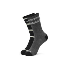 Skechers Mid Calf Socks Unisex 2 Pack 2 Pack (Gull Gray/Black/044U), M