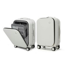 MIXI Aluminum Frame Travel Suitcase Luggage Unisex Multicolor Бежевый, 18 inches