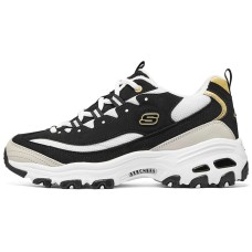 Skechers D'LITES 1.0 D'LITES Anti-Slip Wear-Resistant Low-Top Chunky Sneakers Women's Black White Черно-белый, 37