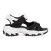 Skechers D'LITES Series Wear-Resistant Slip-Resistant Children's Sandals Black White Teenagers 30