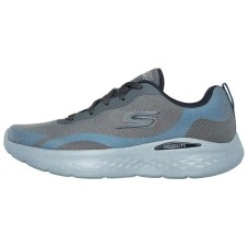 Skechers GO RUN Breathable Low-Top Casual Running Shoes Men's Gray Blue Charcoal Gray/Blue, 39.5