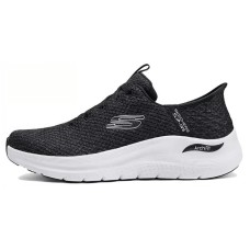 Skechers Cushioning Anti-Slip And Wear-Resistant Low-Top Running Shoes Men's Black White Черно-белый, 39.5