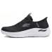 Skechers Cushioning Anti-Slip And Wear-Resistant Low-Top Running Shoes Men's Black White Черно-белый, 39.5