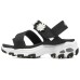 Skechers D'LITES Series Anti Slip Wear Resistant Children's Sandals Black White Kids' 28.5