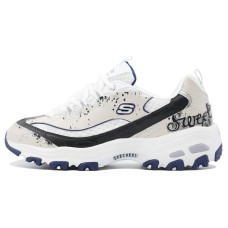 Skechers D'LITES 1.0 Anti-Slip And Wear-Resistant Breathable Low-Top Chunky Sneakers Women's Beige Black White Beige Black White, 36