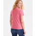 Women's Printed Short-Sleeve V-Neck T-Shirt, Exclusively at Macy's Dot red, S