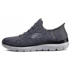 Skechers Anti-Slip And Wear-Resistant Breathable Low-Top Running Shoes Men's Gray Серый, 44