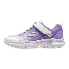 Skechers Breathable Low-Top Kids' Running Shoes White Purple Teenagers Белый Фиолетовый, 30