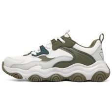 Skechers D'LITES 1.0 Bubbu Bear-New Anti-Slip Wear-Resistant Low-Top Chunky Sneakers Men's White Green 41.5