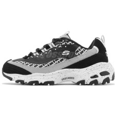 Skechers DLITES Anti-Slip Wear-Resistant Low-Top Casual Shoes Women's Black White Черно-белый, 37