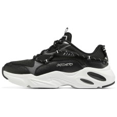 Skechers Stamina Airy Cushioning Anti-Slip And Wear-Resistant Low-Top Casual Shoes Women's Black White 38