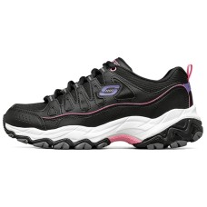 Skechers DLites Shoes 'Black Purple White' Women's 36