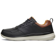 Skechers Delson 2.0 Casual Shoes Men Low-Top Black/Brown 41.5