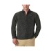 Big & Tall Soft Cable Knit 1/4 Zip Sweater Черный, 8x
