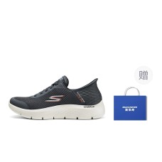 Skechers Go Walk Flex Casual Shoes Men Low Top Gray/Black/White/Orange Gray+Giveaways, 41