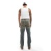 ASOS DESIGN straight leg jeans with tint in dark wash Синий, W28 L32