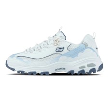 Skechers D'LITES 1.0 PEEKABOO Anti-Slip Wear-Resistant Low-Top Chunky Sneakers Women's White Blue Белый, 38
