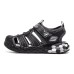 Skechers BOYS Anti Slip Wear Resistant Children's Sandals Black Gray Color Teenagers Black/charcoal gray, 32