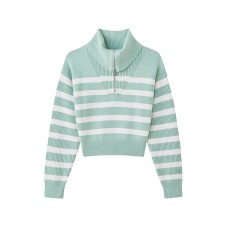 Skechers Yazhuan Series Knitwear Women's Coconut Juice White Thousand Grass Green Stripes Coconut Milk White with Grass Green Stripes, S