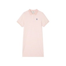 Skechers Diamond Series Short-Sleeved Dresses Women's Light Pink White Stripes Light Pink White Stripes, XL