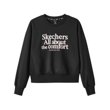 Skechers Sports Life Collection Sweatshirt Women's Carbon Black Carbon Black-0018, XL